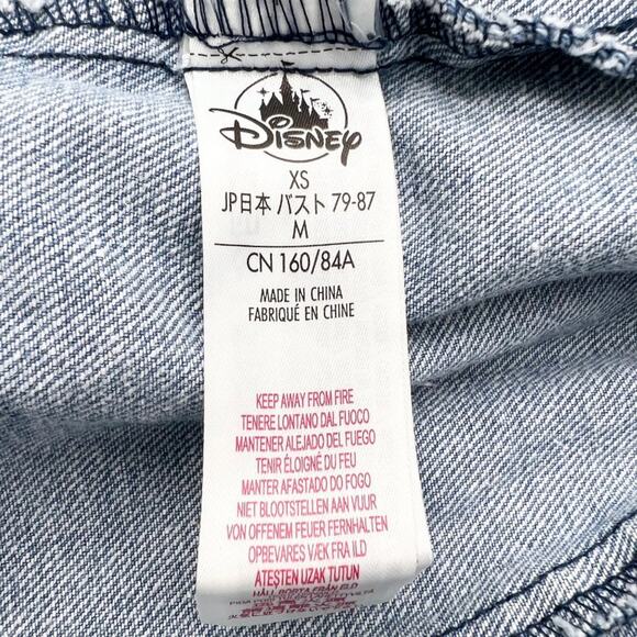 Oh My Disney Womens XS Aladdin Denim Trucker Jacket Genie Blanket Magic Carpet - Picture 6 of 10